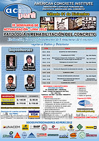 III Seminario ACI PERU - Patología del Concreto - Diciembre 2012